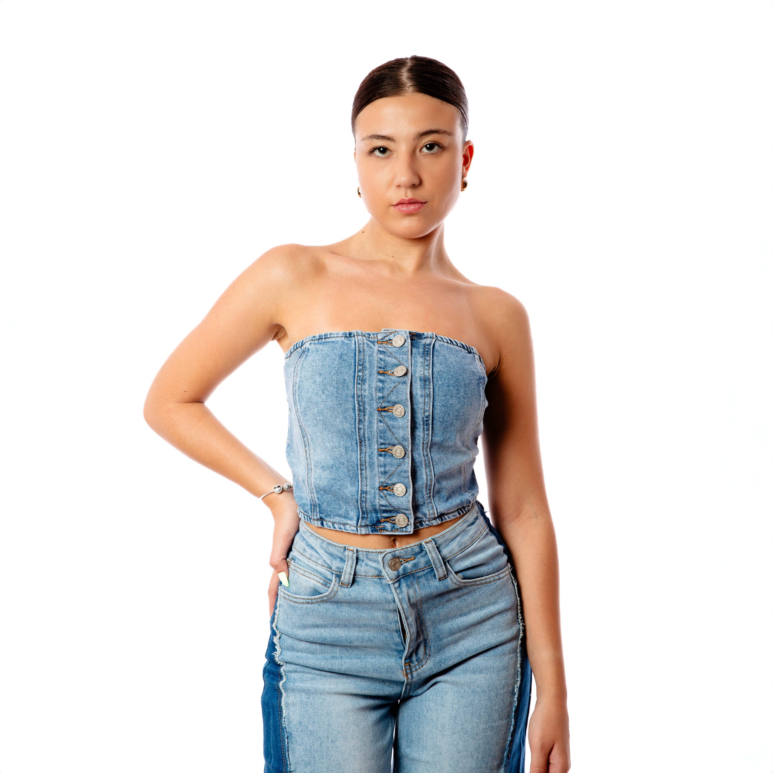 Alicia Denim Top